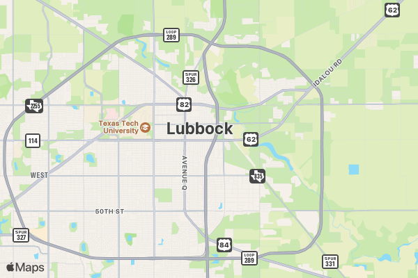 Lubbock Marathon location map image