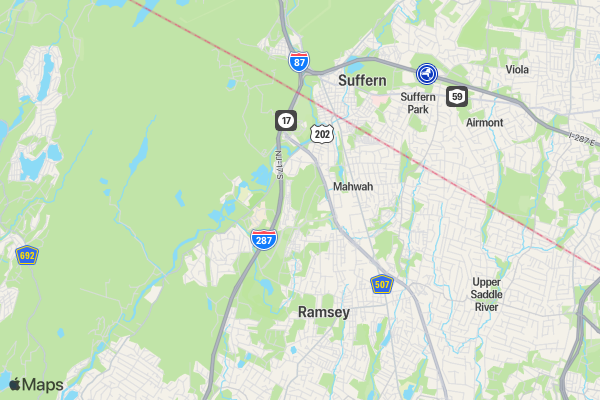 Mahwah 5K location map image