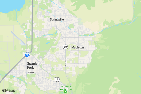 Mapleton Pioneer Day 5K and Fun Run location map image