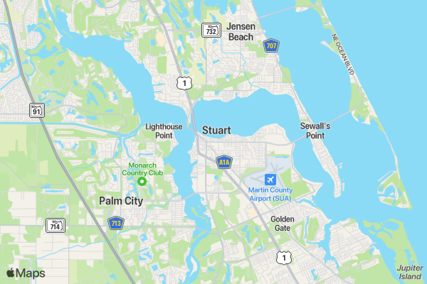 Marathon of the Treasure Coast location map image