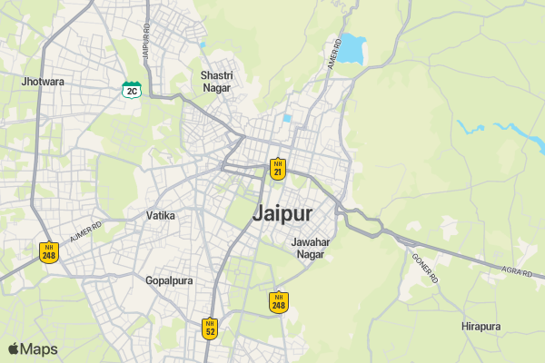 marathon run for jaipur location map image
