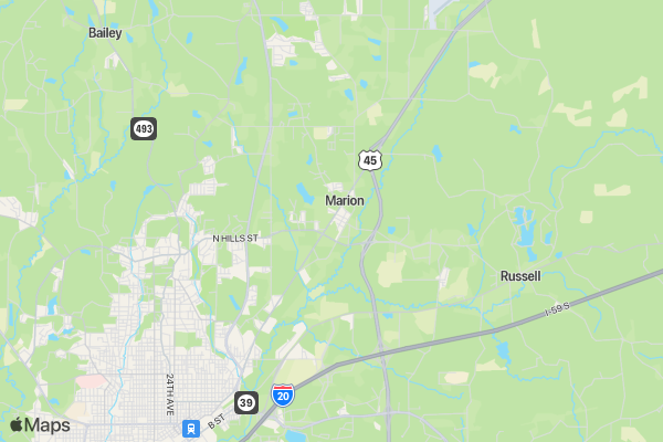 Marion Shrine Club 5K Run location map image
