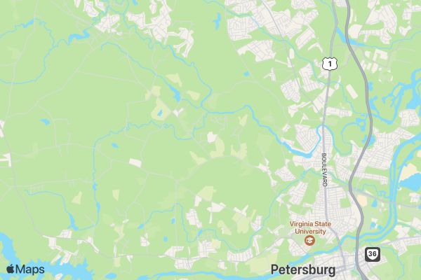The Matoaca High School 5k Ott Trot location map image