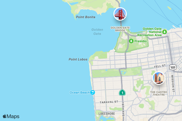 May Sunrise Marathon SAN FRANCISCO location map image