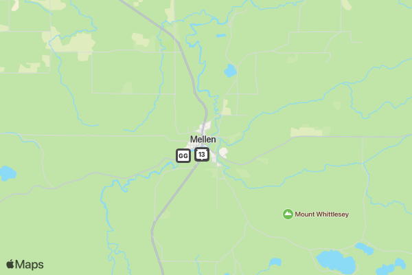 Mellen Bellringer Run location map image
