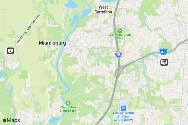 Miamisburg Tennis 5k location map image