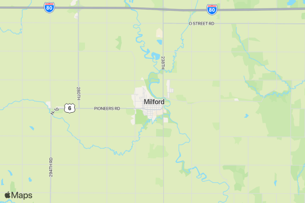 Milford Fun Run location map image