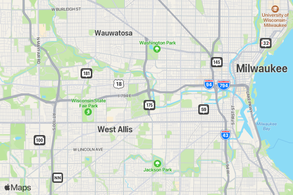 Milwaukee Festival Foods Turkey Trot location map image