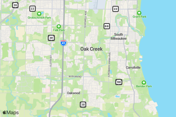 Mom's Day 5K - Oak Creek, WI location map image