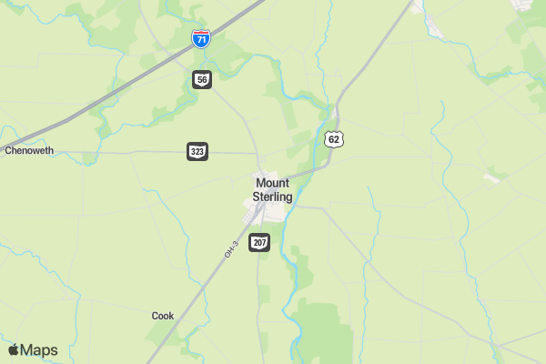MOUNT STERLING COMMUNITY CENTER FUN RUN & WALK location map image