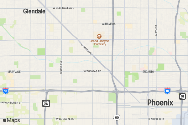 Muffin Marathon PHOENIX location map image