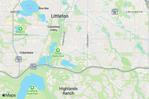 Mustang Mosey location map image