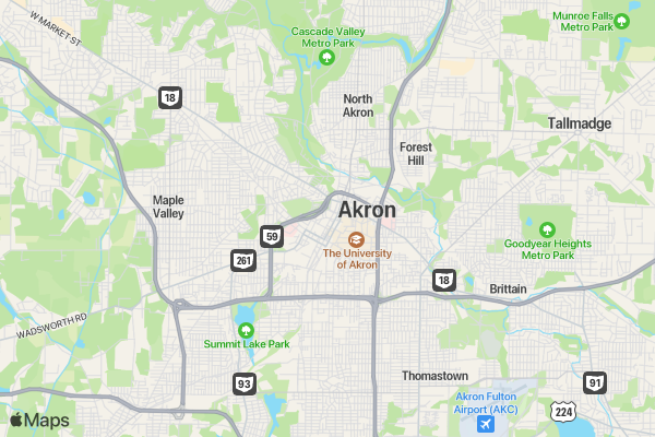 Mystery N Mayhem 5K - Akron location map image