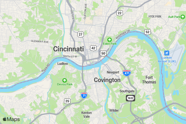 Mystery N Mayhem 5K - Cincinnati location map image