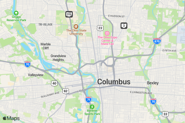 Mystery N Mayhem 5K - Columbus location map image