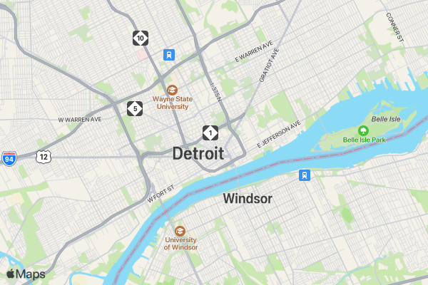 Mystery N Mayhem 5K - Detroit location map image