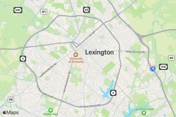 Mystery N Mayhem 5K - Lexington location map image
