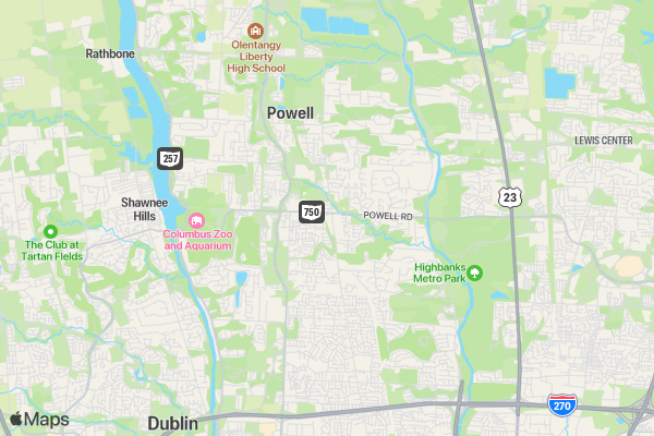 Mystery N Mayhem 5K - Powell location map image