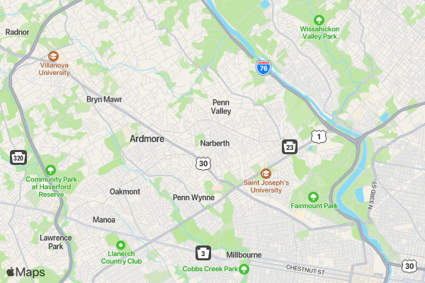 Narberth CF Run location map image
