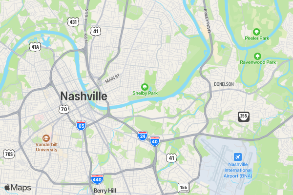 Nashville Diaper Dash location map image