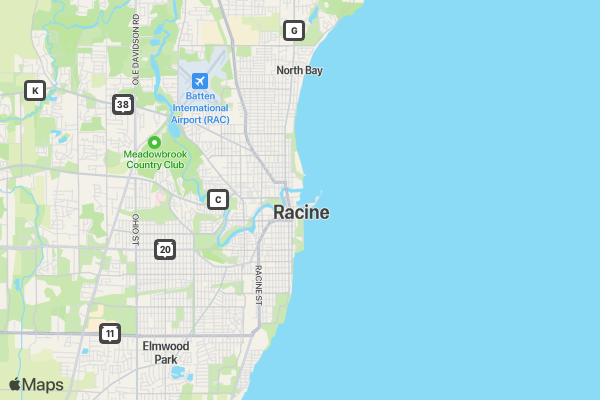 Nearly Naked 5K Run/Walk - Racine, WI location map image