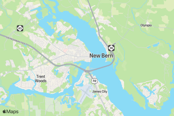 New Bern Civic Theatre 5k location map image