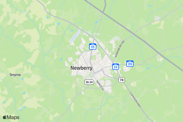 Newberry College - Unity Community Walk/Run 2023 location map image