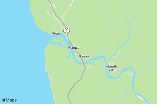 Klamath Salmon Festival Ney-Puey Run location map image
