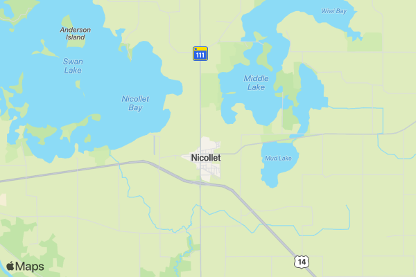 Nicollet 5K location map image