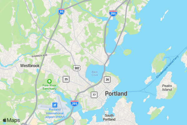 No Child Wet Behind Maine location map image
