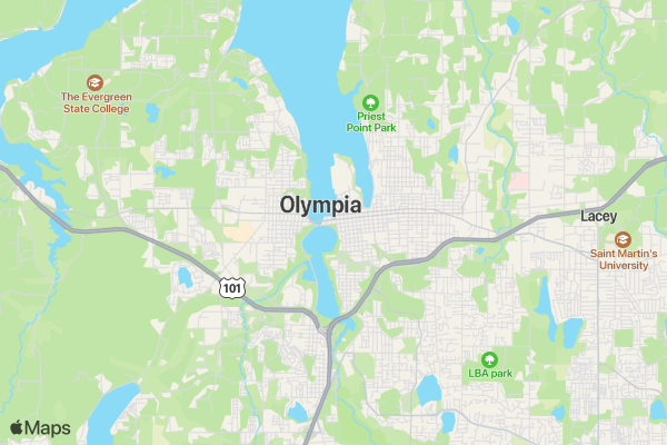 No Child Wet Behind -OLYMPIA- 5K Race and 1 mi Family Fun Run location map image