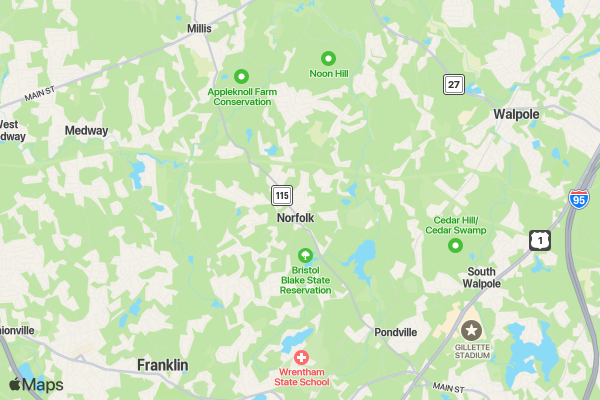 Norfolk Police & Fire 5K for Autism location map image