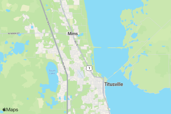 North Brevard Charity 5k Run/Walk location map image