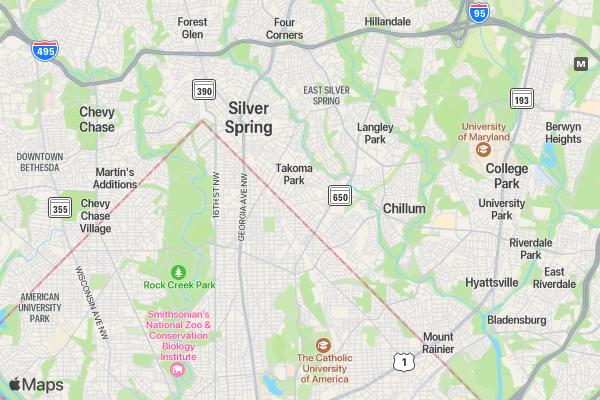 North East Dash 5K location map image