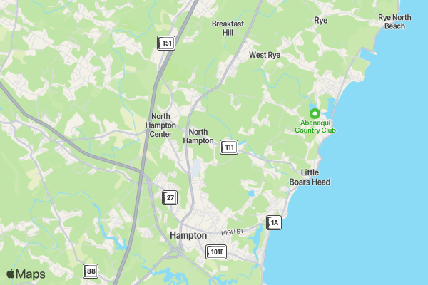 North Hampton Super Hero 5k location map image