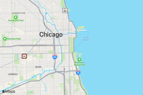 North Vs. South Side 5K location map image