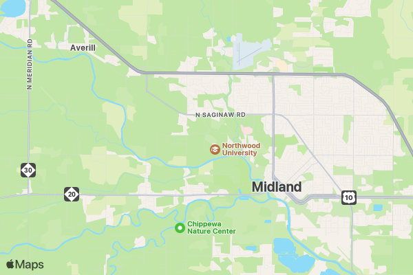 Northwood Run with the Wolves 5K location map image