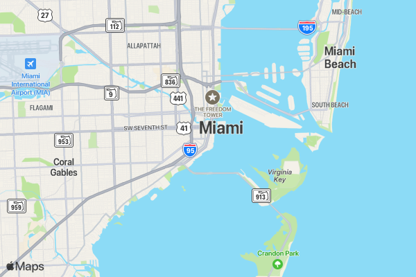 Not Fast, Just Furious Run 5K/10K/13.1 Miami location map image