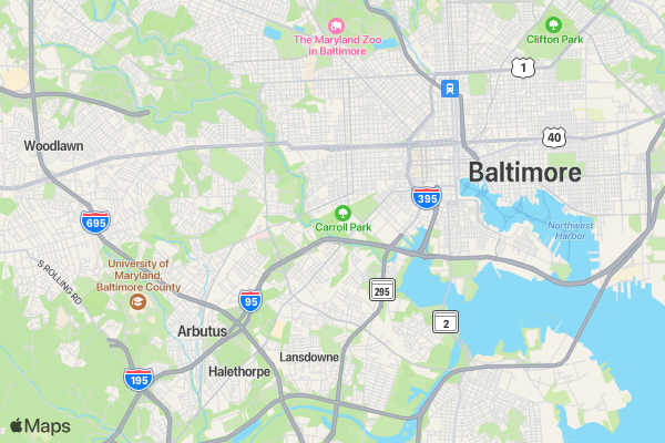 NSNA Retreat 2019 5K - Baltimore location map image