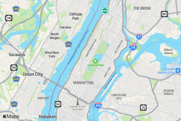 NYRR New York Mini 10K women only location map image