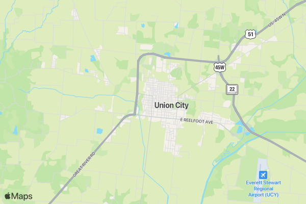 Obion County Corn Fest 5K location map image