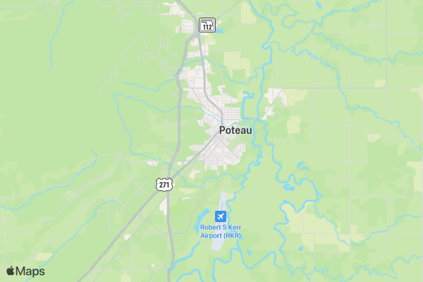 Old Frisco Trail Half Marathon/15K- Poteau Oklahoma location map image