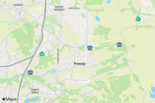 Old Poway 5K location map image