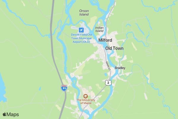 Old Town - Orono YMCA Riverfest 5K location map image