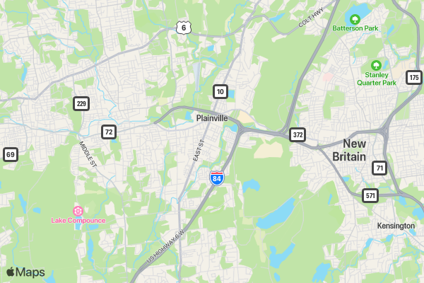 One Mile Run Benefiting the Plainville Library - Time Trial format location map image