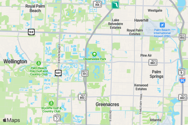 Outrun Hunger 5k - PBC location map image