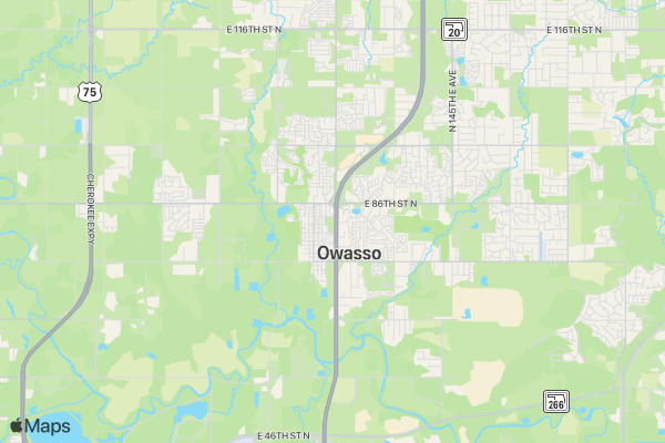 Owasso Hog Jog location map image