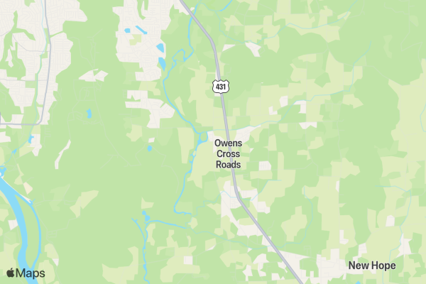 Owens Cross Roads Police Department 5k and Walk location map image