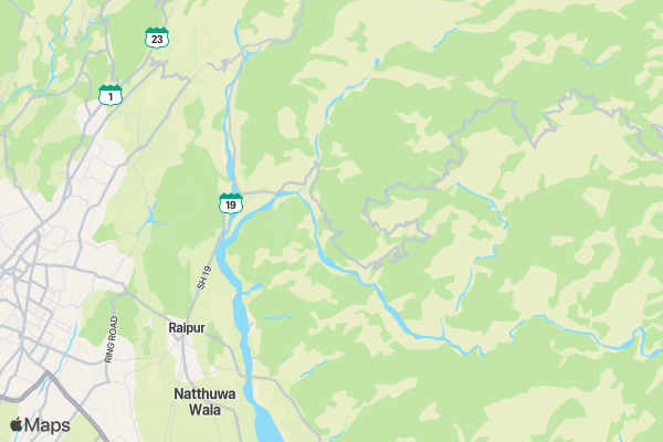 Paragliding in Dehradun with 5 km Biking location map image