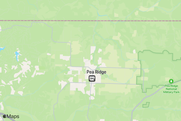 Pea Ridge Senior 5k location map image